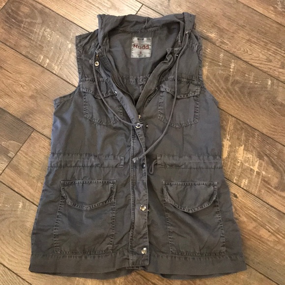 Mudd Jackets & Blazers - Gray Cargo Vest